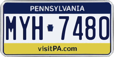 PA license plate MYH7480