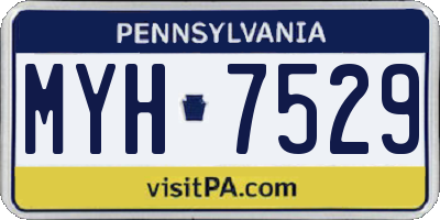 PA license plate MYH7529