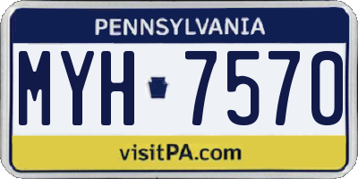 PA license plate MYH7570