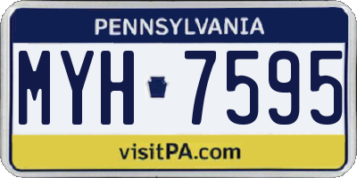 PA license plate MYH7595