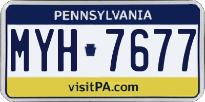 PA license plate MYH7677
