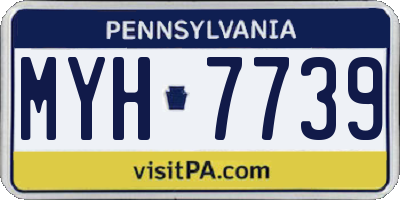 PA license plate MYH7739