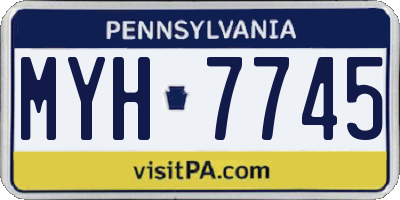 PA license plate MYH7745