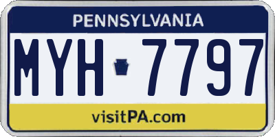 PA license plate MYH7797