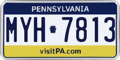 PA license plate MYH7813