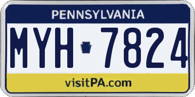 PA license plate MYH7824