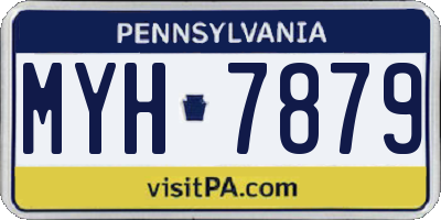 PA license plate MYH7879