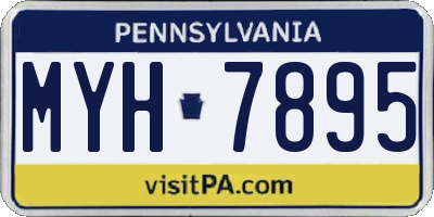 PA license plate MYH7895