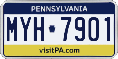 PA license plate MYH7901