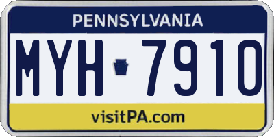 PA license plate MYH7910