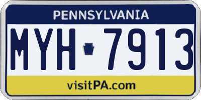 PA license plate MYH7913