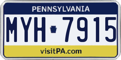 PA license plate MYH7915