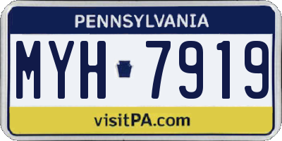 PA license plate MYH7919