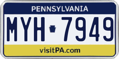 PA license plate MYH7949