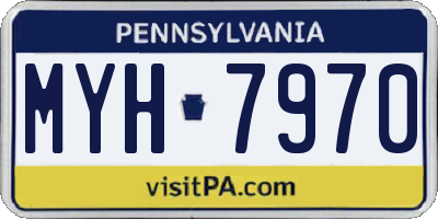 PA license plate MYH7970