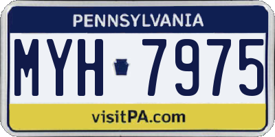 PA license plate MYH7975