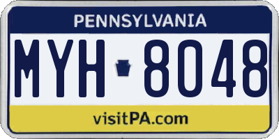 PA license plate MYH8048
