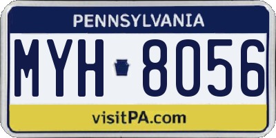 PA license plate MYH8056