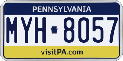 PA license plate MYH8057