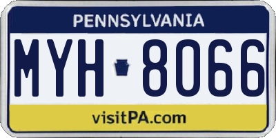 PA license plate MYH8066
