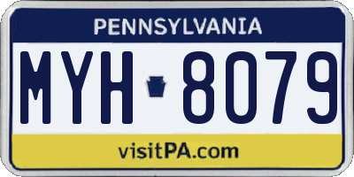 PA license plate MYH8079