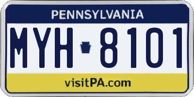 PA license plate MYH8101