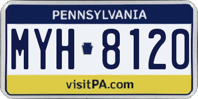 PA license plate MYH8120