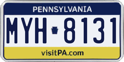 PA license plate MYH8131