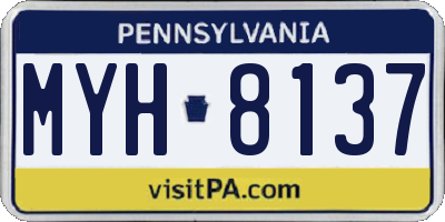 PA license plate MYH8137