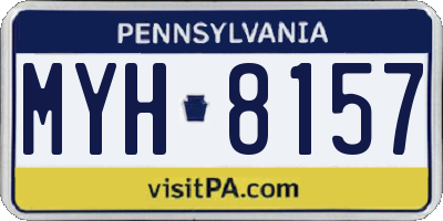 PA license plate MYH8157