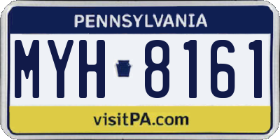 PA license plate MYH8161