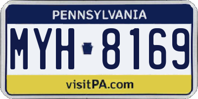 PA license plate MYH8169