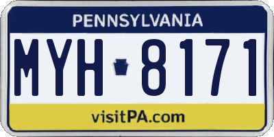PA license plate MYH8171