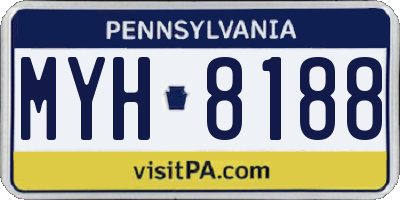 PA license plate MYH8188