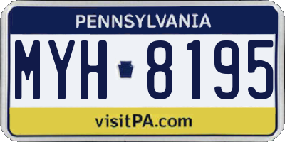 PA license plate MYH8195