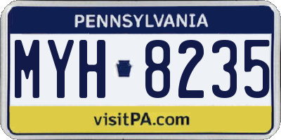 PA license plate MYH8235