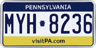 PA license plate MYH8236