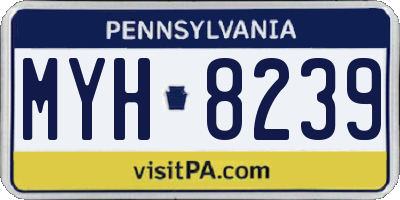 PA license plate MYH8239