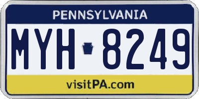 PA license plate MYH8249