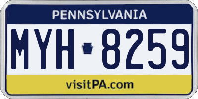 PA license plate MYH8259