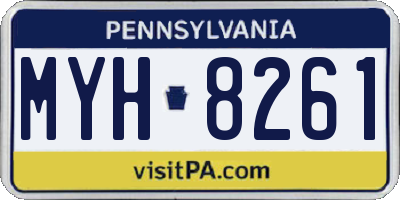 PA license plate MYH8261