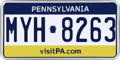 PA license plate MYH8263