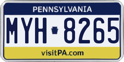PA license plate MYH8265