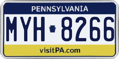 PA license plate MYH8266