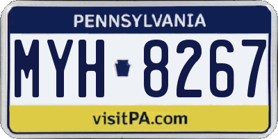 PA license plate MYH8267
