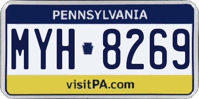 PA license plate MYH8269