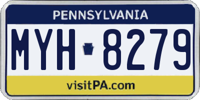 PA license plate MYH8279