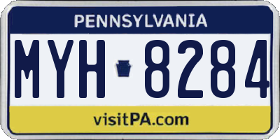 PA license plate MYH8284