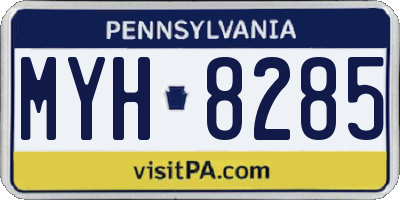 PA license plate MYH8285