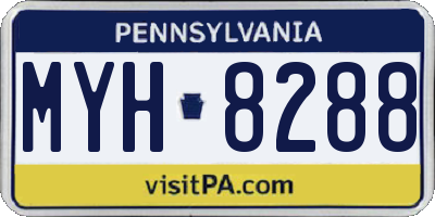 PA license plate MYH8288